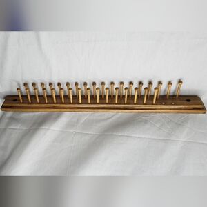 Vintage Wooden Wall Peg Jewelry Rack